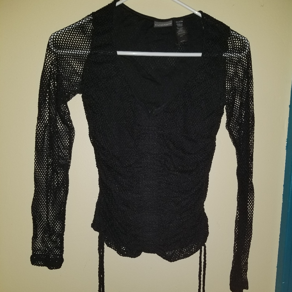Black net style top